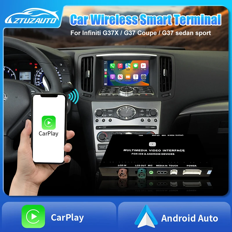 Wireless CarPlay Android Auto for Infiniti G37X/G37 Coupe/G37 sedan sport Mirror CarPlay Upgrade Retrofit Multimedia Navigation