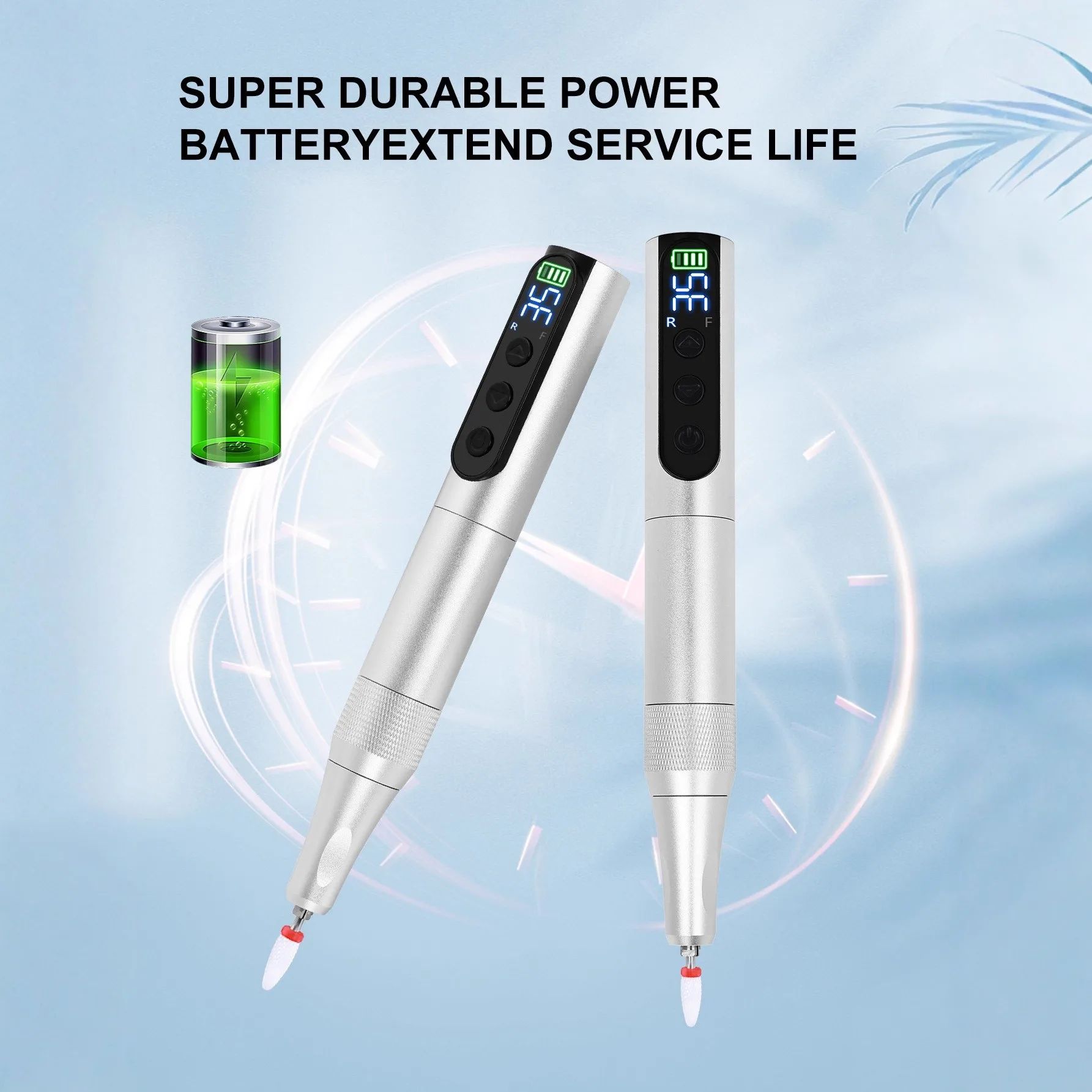 Professional electric nail polish remover and polisher, rechargeable portable small pen nail polisher, Christmas gift.