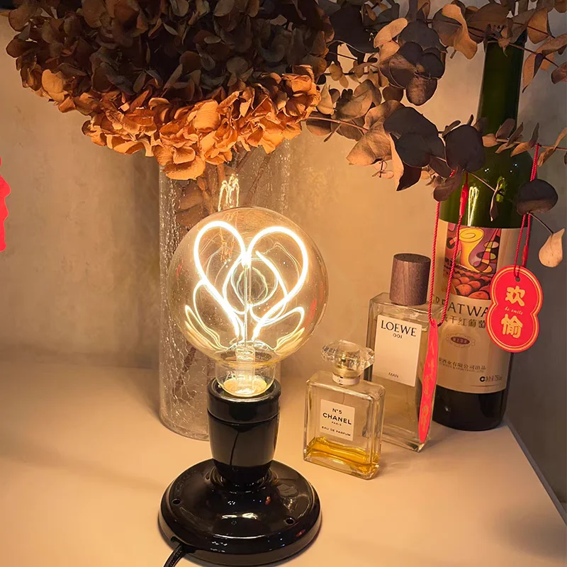 

Керамический круглый держатель лампочки E27 с потолочной пластиной, розовый фарфоровый цоколь, сменный светильник для настольного настенного светильника