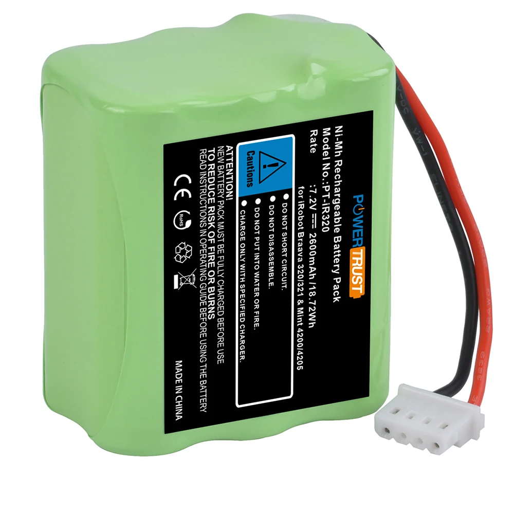 Аккумулятор 2600 мАч IRT- 4408927   для iRobot Mint 4200, Mint 4205, 4000 Series, Braava 320, робот-пылесос Braava 321