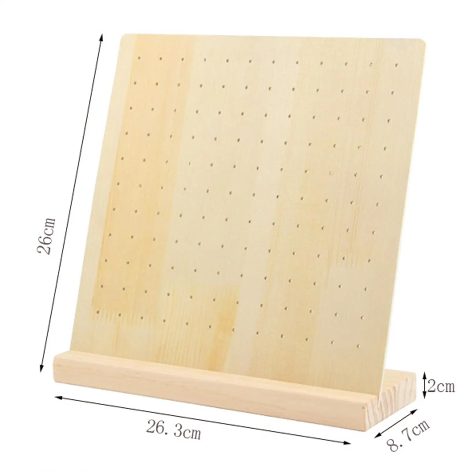 حامل عرض Pegboard الخشبي رف البيع بالتجزئة، حامل قلادة حامل المجوهرات لـ #6