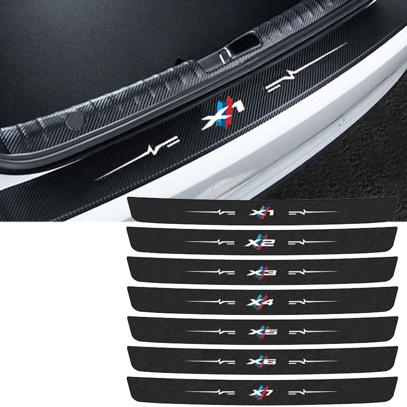 1PC Anti Scratch Auto Stickers Door Threshold Tape Sill Plate Protective Film Decoration For BMW X1 X3 X4 X5 X6 Accessories