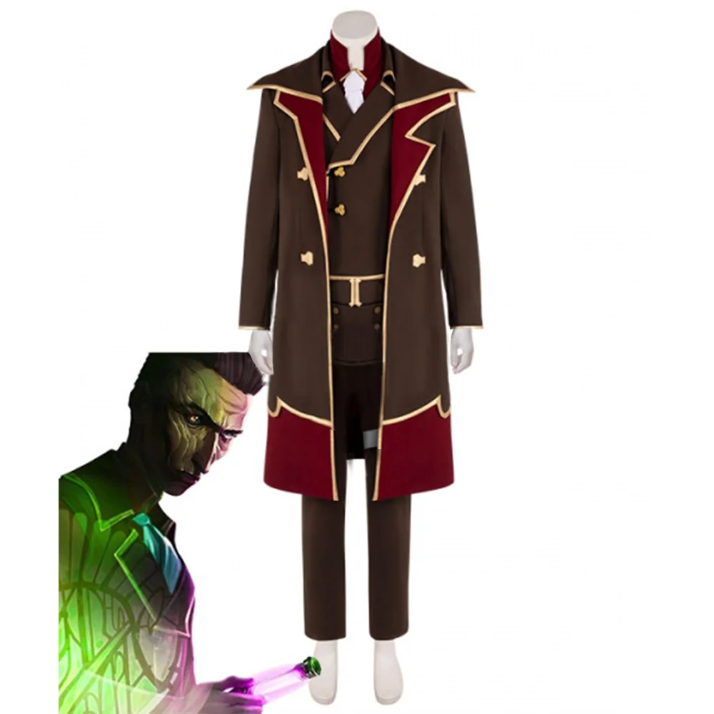 

Game LOL Silco Cosplay Costume Jinx Father Uniform Outfits Halloween Carnival Party Arcane Suits Custom Made For Men