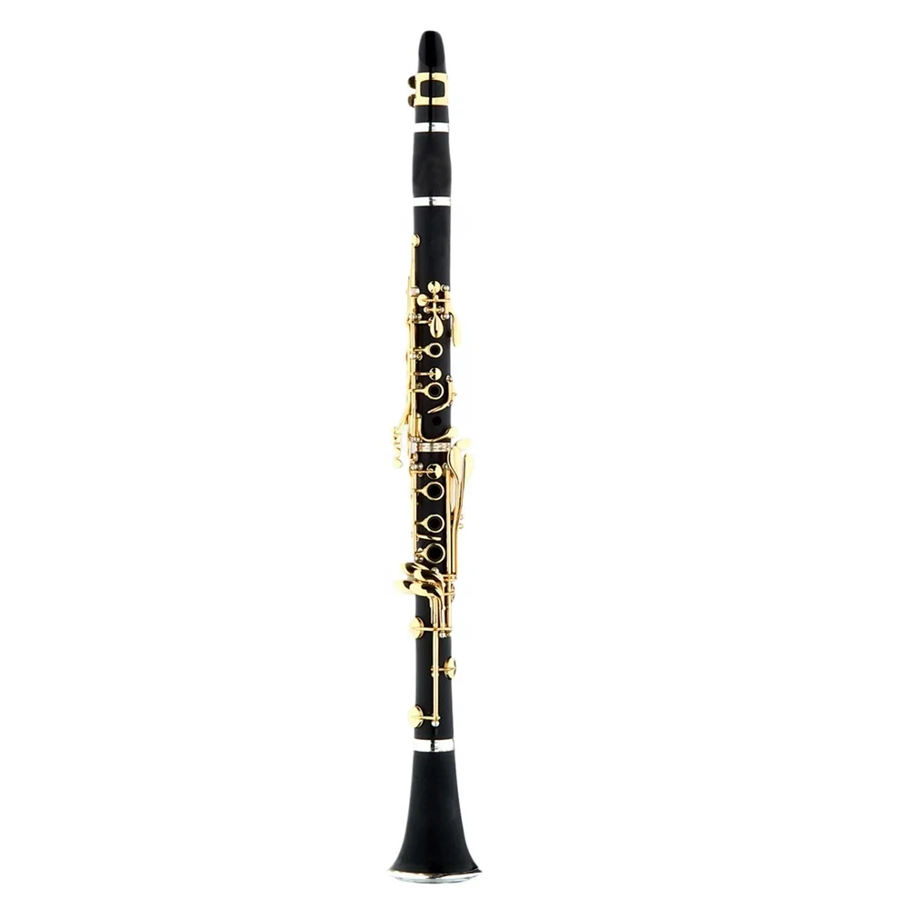 

Intermediate grade 17 key Tone Bb Ebonite body Wood texture gold plated Clarinet