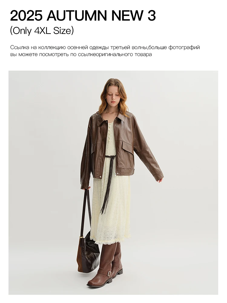 DUSHU 2025 4XL Jesień Nowość3 Damska Koszula z Długim Rękawem Bluzki Damskie Długie Spódnice w Kształcie Litery A Dekolt w Serek Krótkie Rękawy Bluzki Sukienki Kurtki