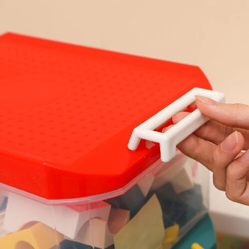 Bambini Building Block Storage Box Toys Organizer impilabile Block Case Container libri supporto stazionario articoli vari Snack Container