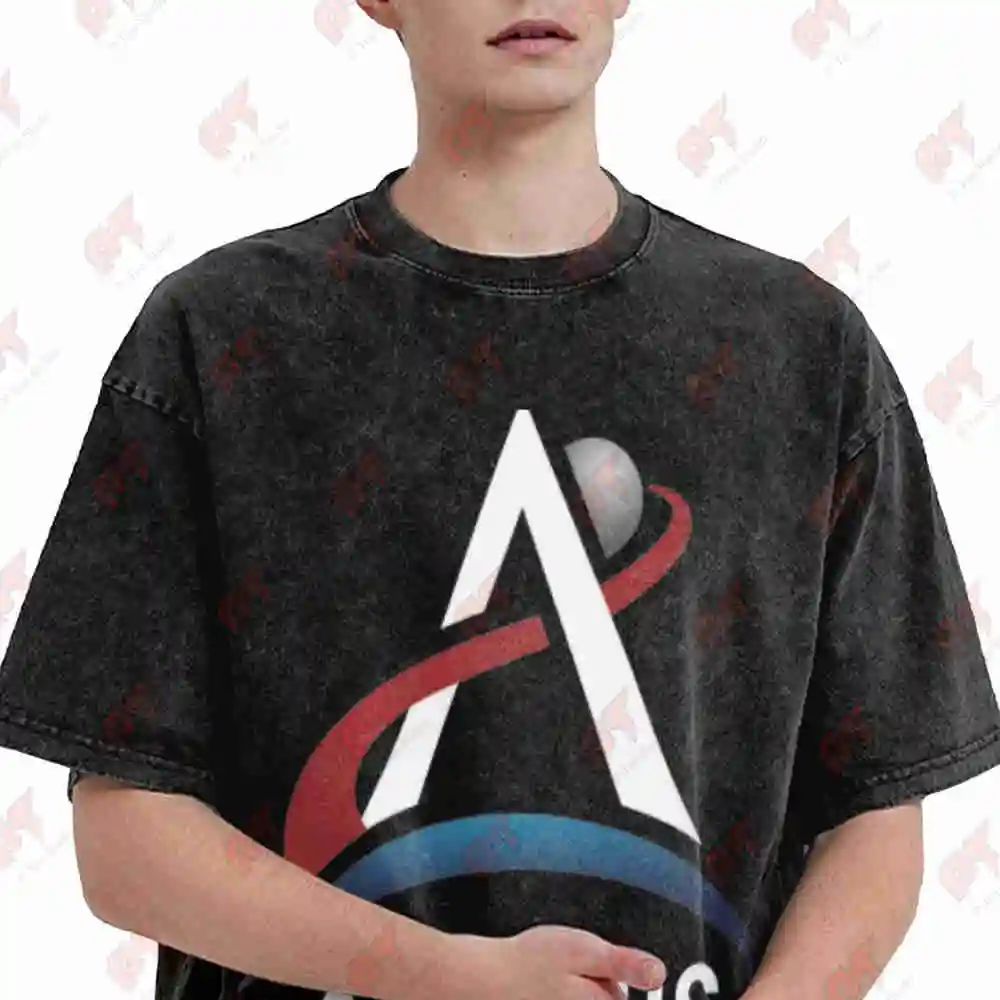 Artemis Return To The Moon Program Space Exploration Vintage Washed Tee Pure Cotton T-Shirt