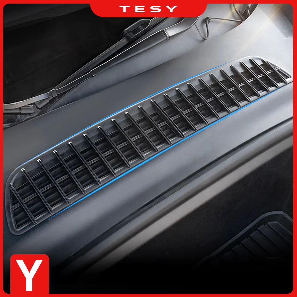 For Tesla Model Y 2024 Car Lower Bumper Anti Insect Net Anti Dust Proof Inner Vent Grille Cover Insect-proof Front Cover Inlet