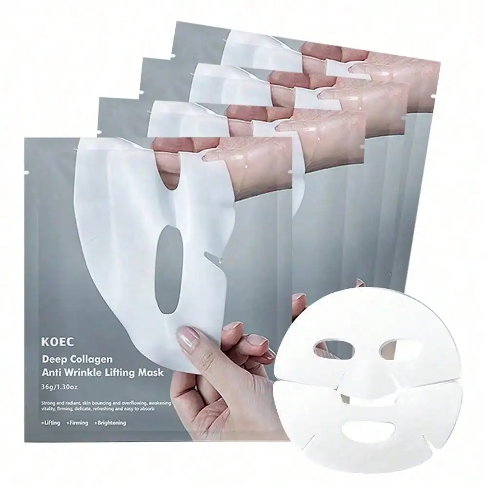 Deep Collagen Overnight Mask Hydrating Firming Sleeping Mask With High Concentration Collagen 9 Peptides Reduce Fine Lines Boost Glass Skin 4 Pack Luxury Valentine Gift For Women