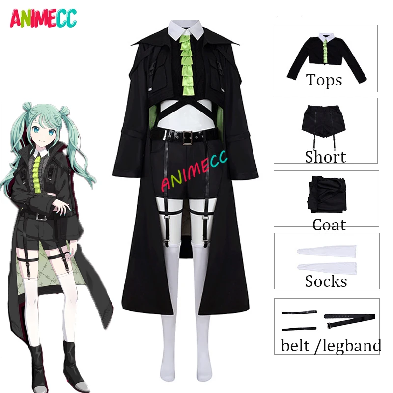 ANIMECC IN STOCK Miku Cosplay Pjsk Vbsmiku Cosplay Costume Wig Anime 3rd Anniversary Halloween Party Outfits for Women