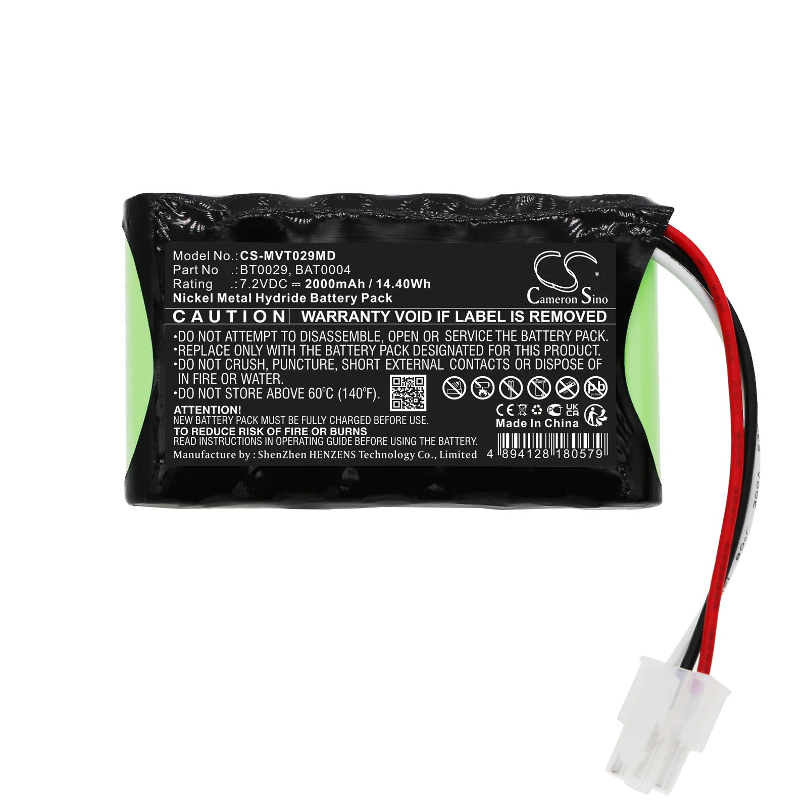 

2000mAh 7.2V 14.40Wh Medical Ni-MH Battery for IMEX BT0029 BAT0004 BT-U029 B11616 6196 Viasys APM/APM2 Summit Doppler