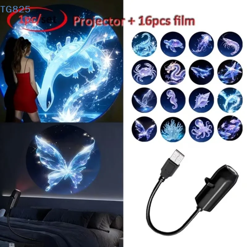Projector Mount Ceiling - 【AN】【AN】Lampu Proyeksi USB Bertema Pola Hewan