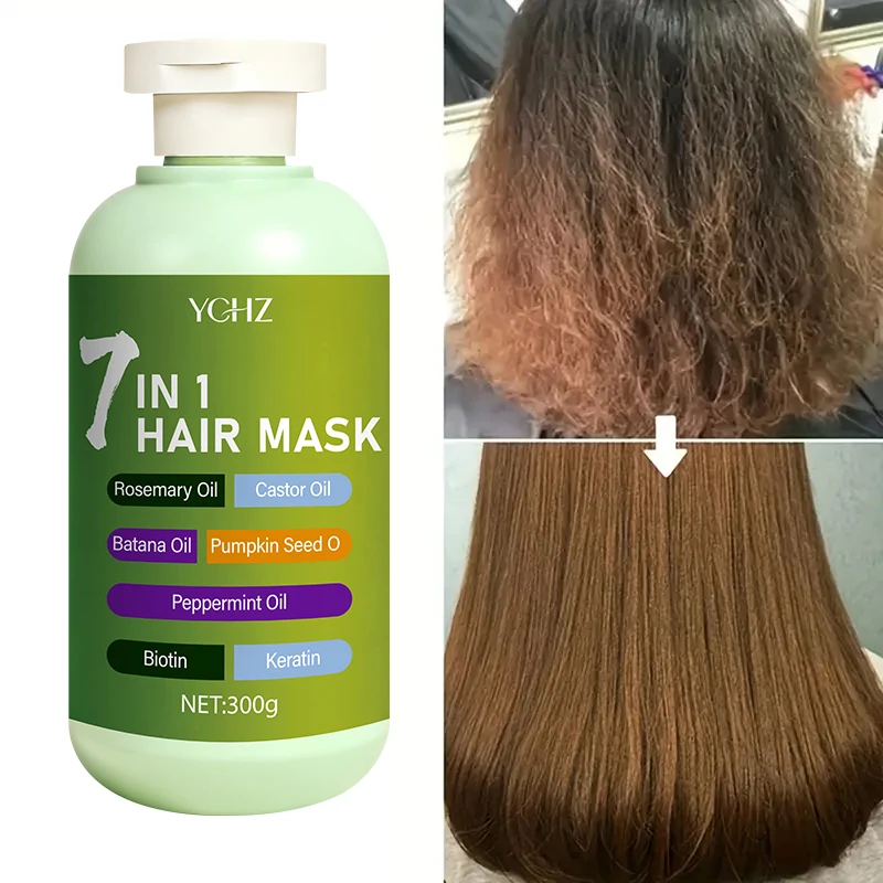 

Маска для волос 7-в-1, содержащая масло розмарина и кератин — увлажняющий и восстанавливающий уход, делает волосы шелковистыми и гладкими, придает жизненную силу и блеск, подходит для нормальных типов волос и всех причесок.