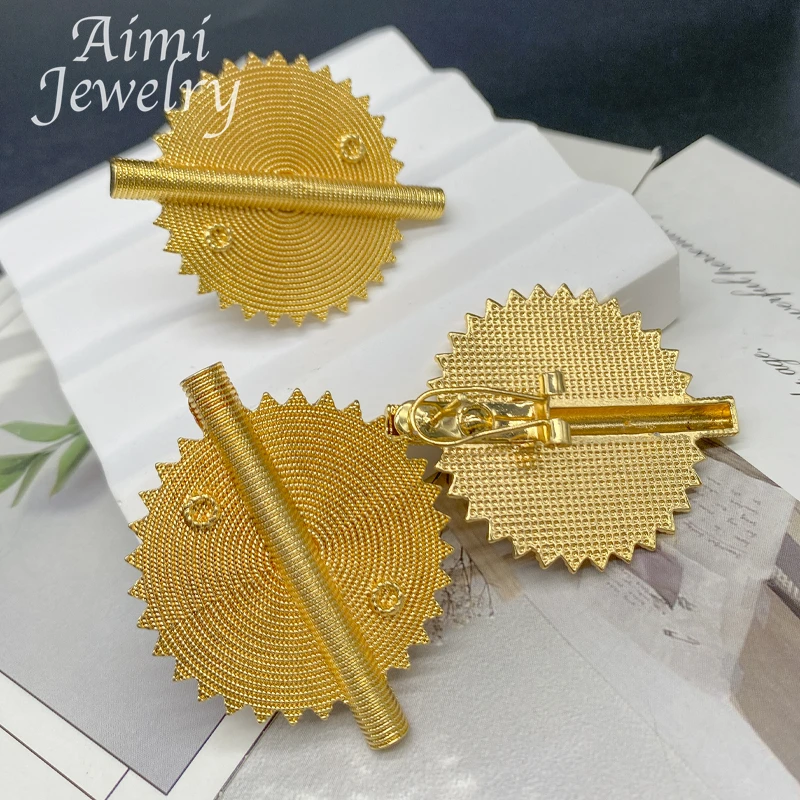 18K Gold Plated Dollar Jewelry Set Necklace Trendy Pendant Earring Rings Vintage Gold Chain Women Party Bridal Wedding Gifts