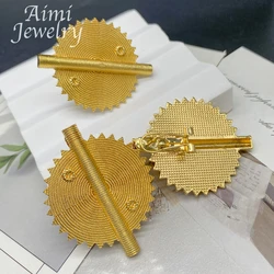 18K Gold Plated Dollar Jewelry Set Necklace Trendy Pendant Earring Rings Vintage Gold Chain Women Party Bridal Wedding Gifts