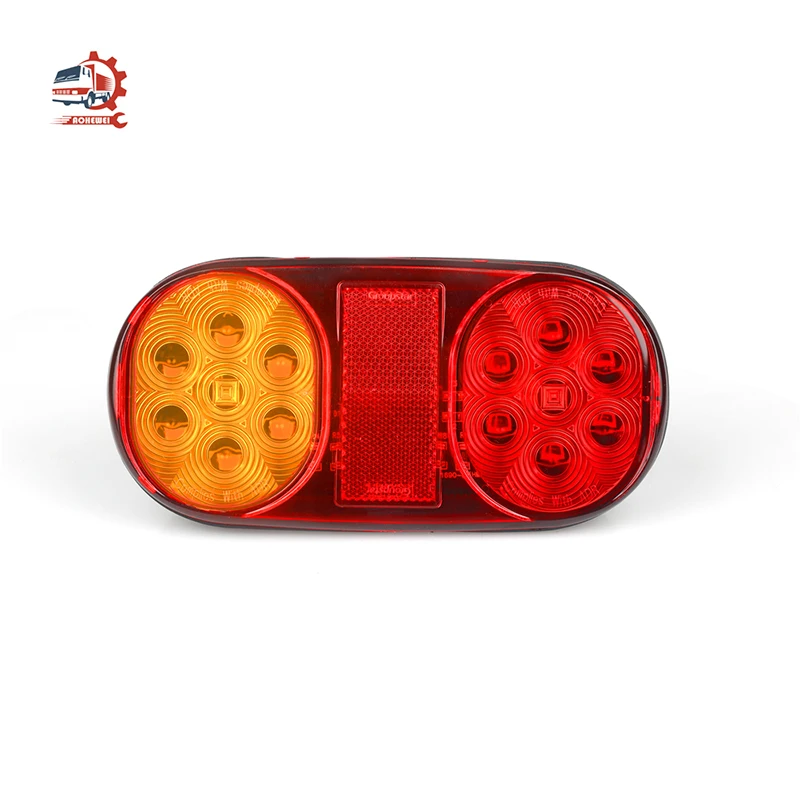 AOHEWEI 14 LED Trailer Lights Brake Rear Lamps Tail Larterns Saftly Warning Indicator 12V Waterproof for Boat Caravans 1 Pair