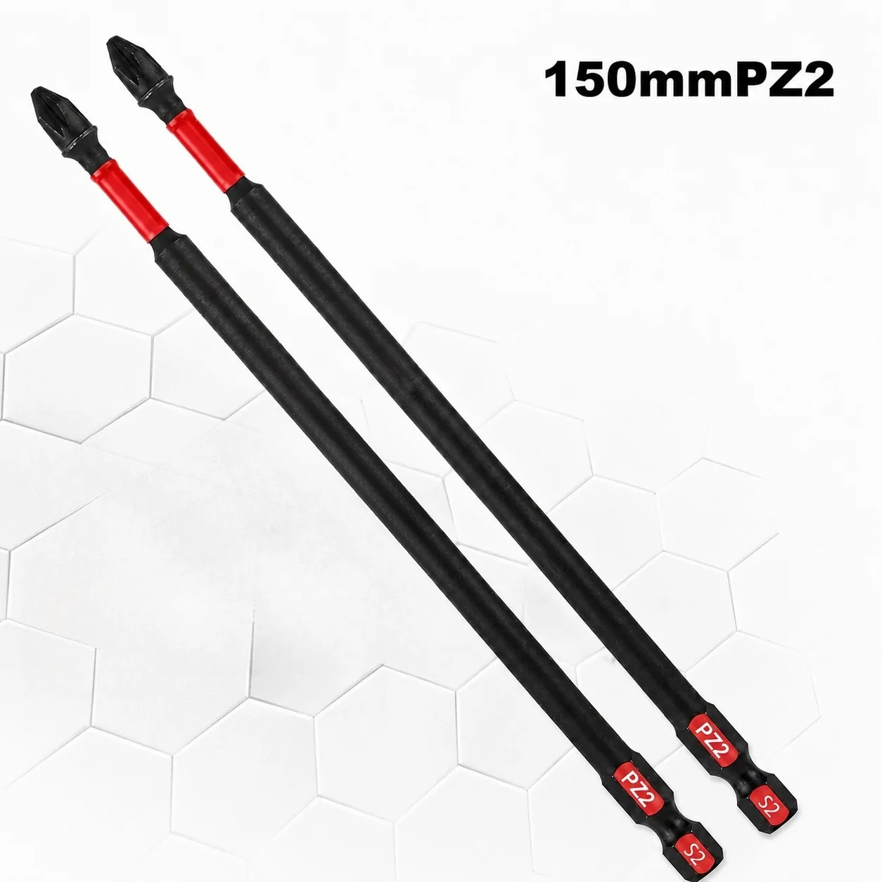 Rafford 6Inches Pozidriv #2 PZ2 Impact Tough Screwdriver Power Bit Set, S2 Alloy Steel Screwdriver Bits Set