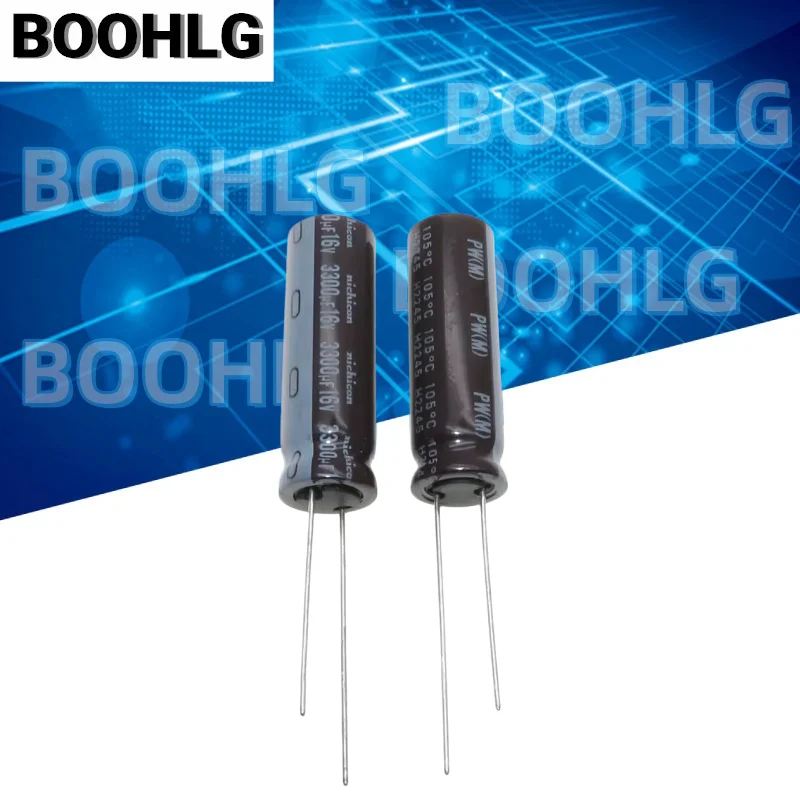 5PCS 3300UF 16V Electrolytic Capacitor 16V 3300UF 10X32 PW High Frequency Low Resistance