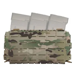 Tactical Triple Magazine Pouch Multi-purpose Hunting Vest Chest Rig Front Panel Quick Release Molle AR M4 Airsoft Mag Bag Gear