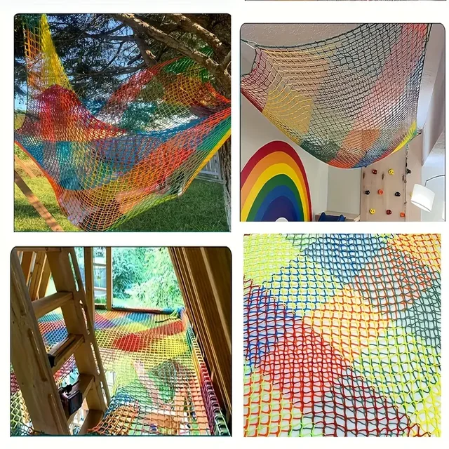 Colorful Nylon Mesh Child Safety Net Anti Falling Net Balcony Window Staircase Deck Football Field Fence Protection Baby Cat Dog 3