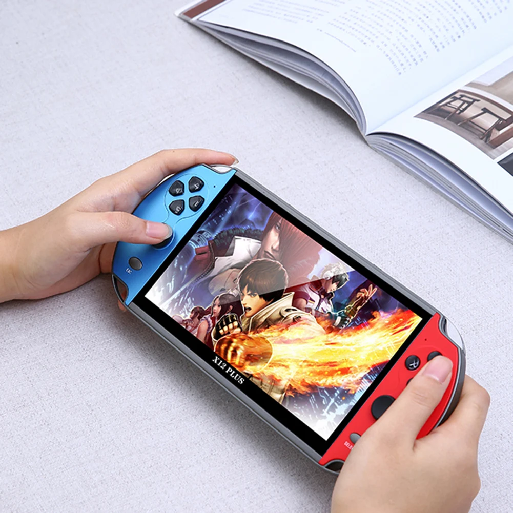 X7/X12 Plus Handheld Game Console 7.1 inch HD Screen Handheld Portable Video Player Built-in 10,000 Classic Video Games Console