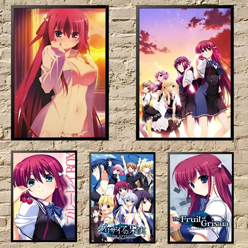 D-Dramatic Visual Anime The Fruit Of Grisaia Poster Poster HD Self Adhesive Waterproof Wall Art Ideal For Home Office Dorm Bedro