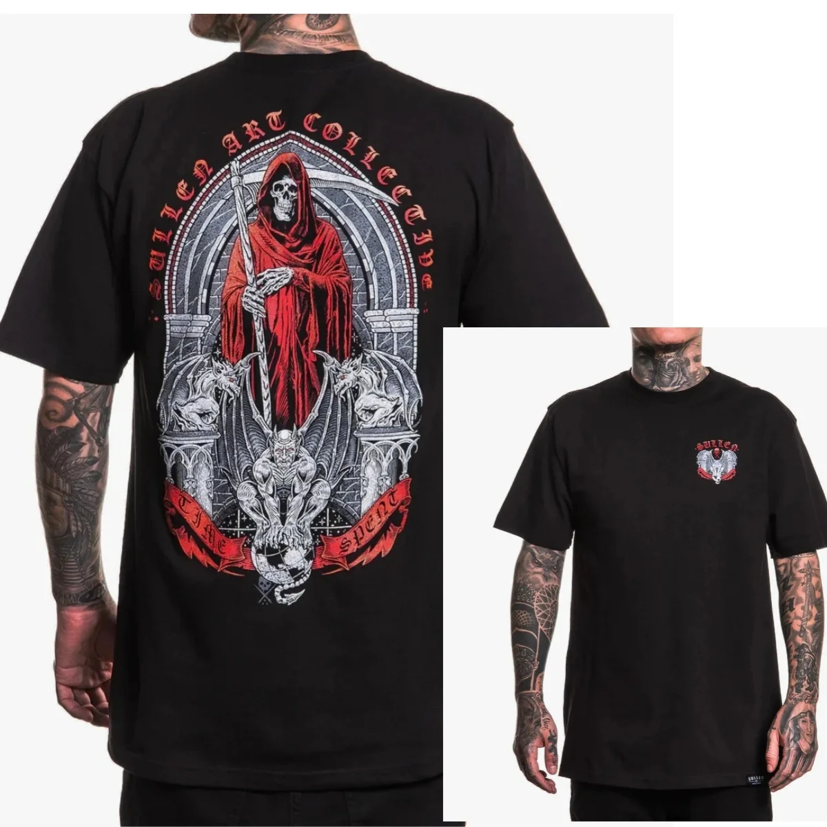 Sullen Art Collective True Artist Pin Up Tattoo Men's Standard Tee TIME SPENT High-end Luxury Unisex Style Both of Men and Women