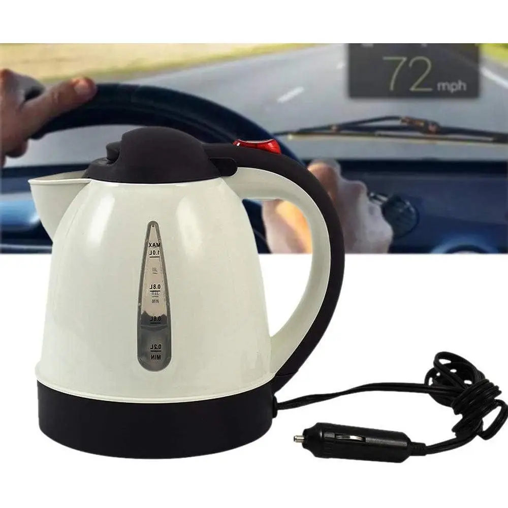 Portable Car Electric Kettle 1000ml big Capacity Portable Travel Water Boiler For vehicles with DC12V cigarette lighter sockets