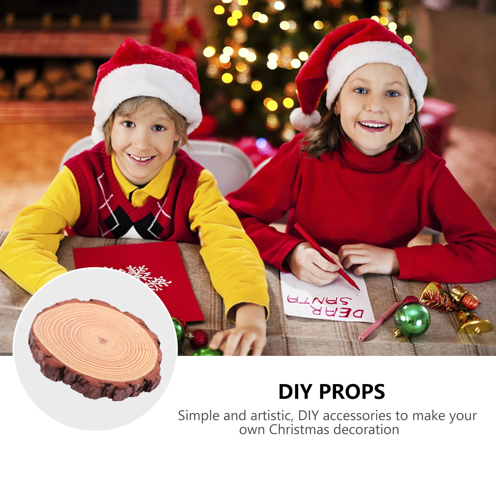 

Unfinished Pine Slice Natural Wood Slices Round Wood Disc DIY Crafts Painting Decoration Photo Background Practical Pine Slice