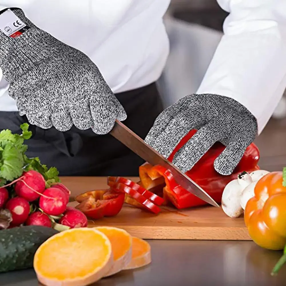 Guantes de seguridad de alta resistencia, Nivel 5, protección para cocina, anticorte, resistentes al corte, para corte de pescado