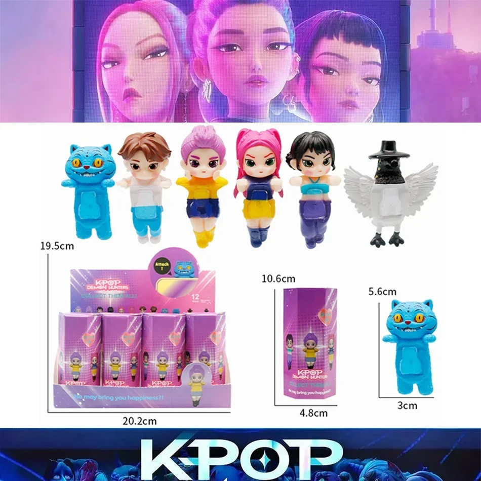 

%Новая фигурка Kpop Demon Hunters, серия слепая коробка, Дерпис, Тигр Руми Мира Zoey, фигурка киски, кукла, мини-декор, модель игрушки, подарки для девочек