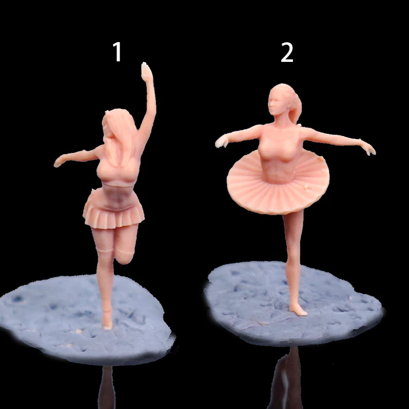 1/64 Figure Beautiful Girl Dance Latin Resin Miniature GK 1:43 Model Need To Be Colored By Yourself Number 161