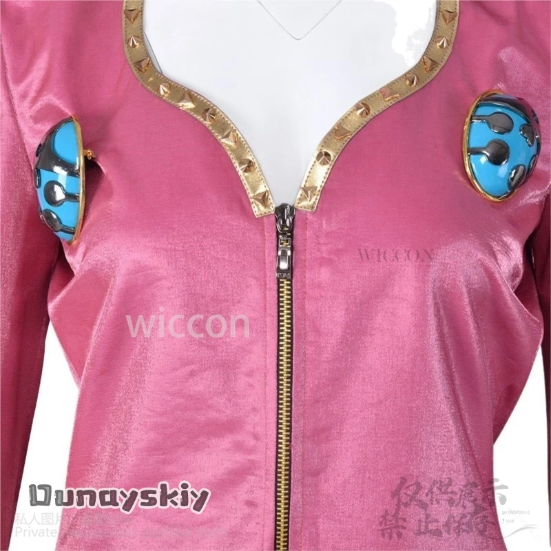 JO Cosplay Anime Golden Wind Costume Giorno Giovanna Sexy Bra Underwear Pink Uniform Top Pants Wigs Props Halloween Customized
