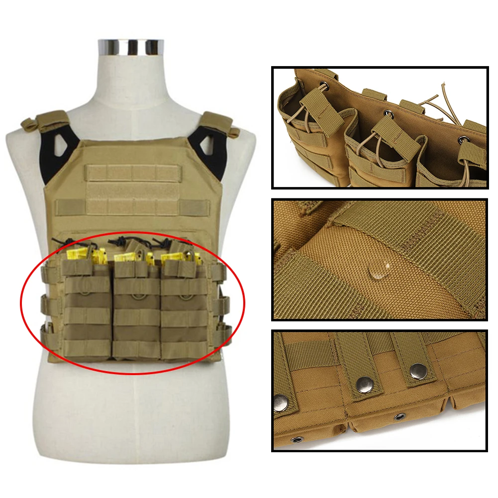 1000D Nylon Single / Double / Triple Magazine Pouch Tactical M4  Pouch Molle Paintball Airsoft Magazine Pouch