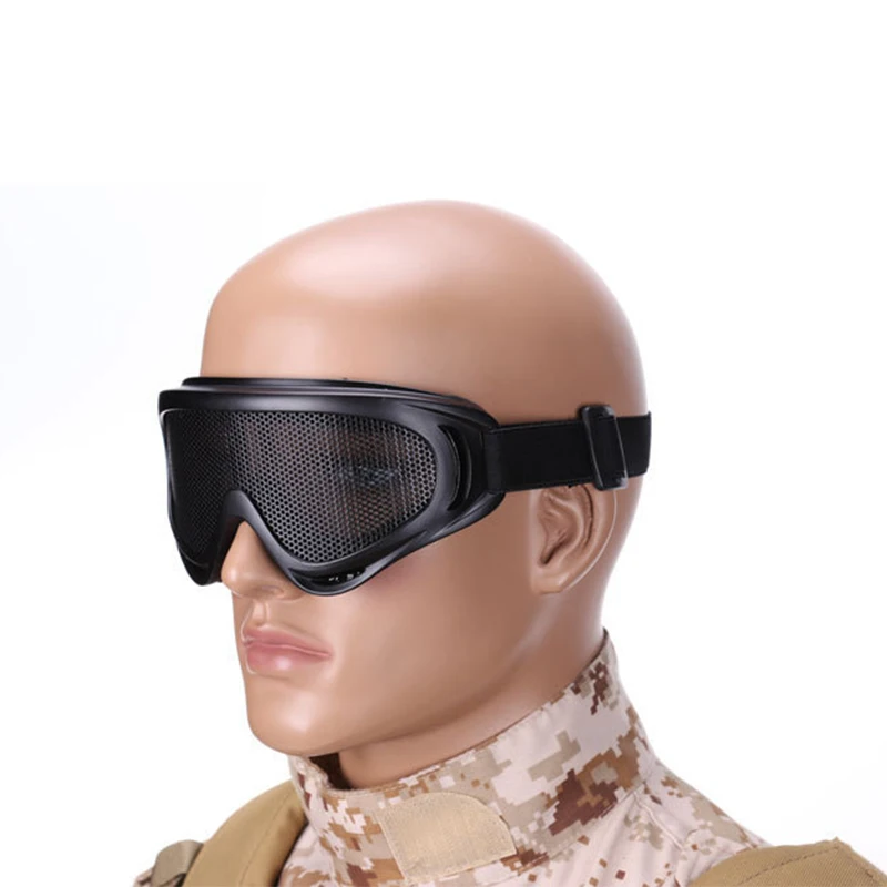 Outdoor Tactical Paintball Goggles Eyewear Iron Wire Mesh Motorcycle Mountaineering Glasses Safe Protection