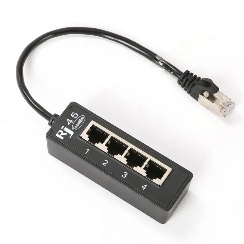 Cable divisor Ethernet RJ45, 1 macho a 4 hembra, divisor LAN para puerto Cat LAN, adaptador de conector Ethernet, accesorios