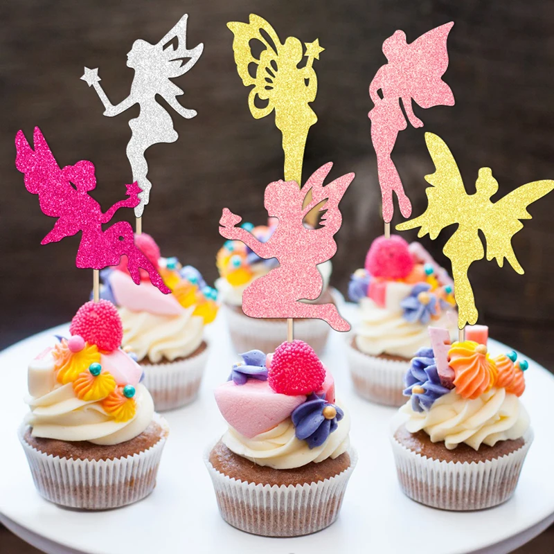 YOMDID 24 De adornos para tarta de hadas, adornos para