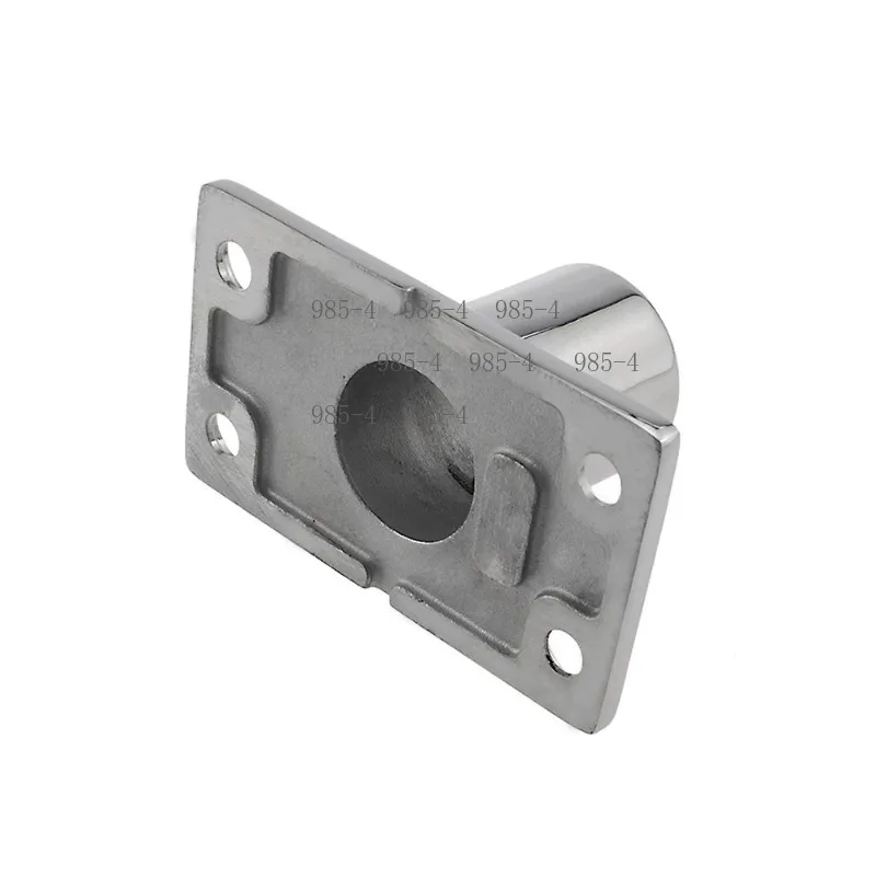 Yacht Deck Handrail Base, 316 Stainless Steel 90° Square Pipe Flange Seat