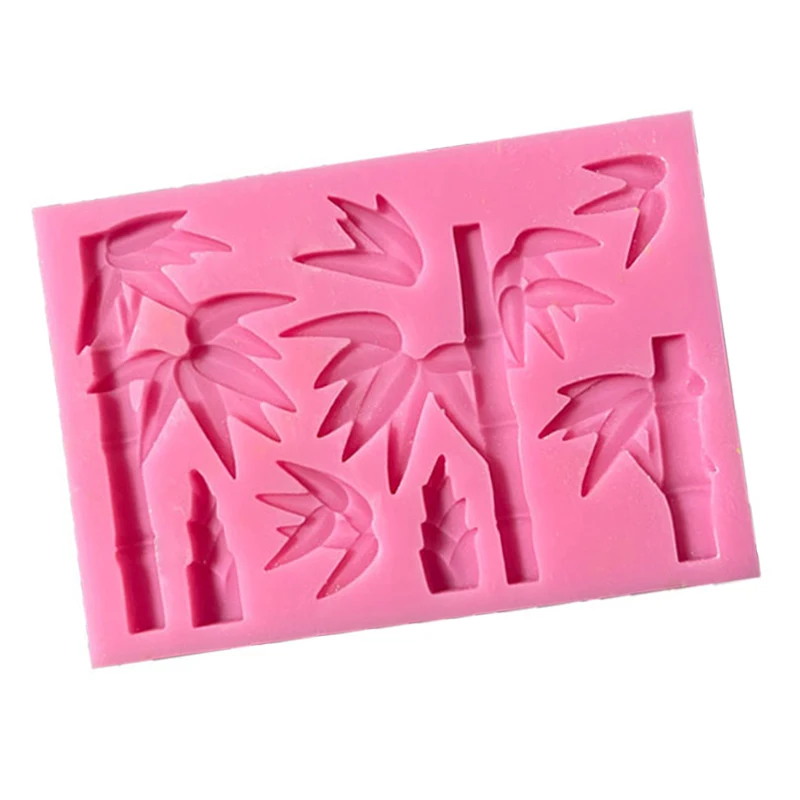 Bamboo Silicone Mold Bamboo Leaves Cake Border Fondant Cake Decorating Tools Cupcake Topper Chocolate Gumpaste Candy Mould