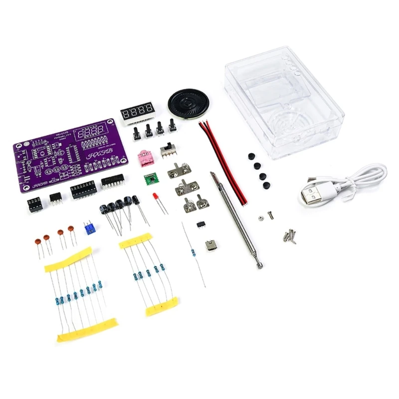 يقوم RDA5807 بترقية طقم راديو FM DIY 87-108 ميجا هرتز من الأكريليك لحام اختياري