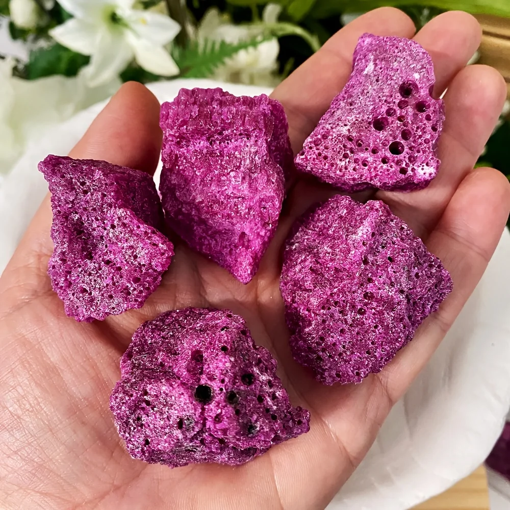 45/115/195g  Red Honeycomb,UV Reactive, Raw rough free form metaphysical stone specimen, Red porous stone