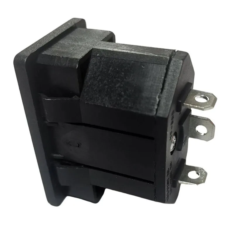 Черная розетка переменного тока, 10 А, 250 В, Бразилия, розетка для монтажа на панели, встроенный промышленный разъем питания