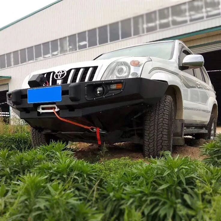 4x4 Accessories Steel Bumper Bullbar WITH LAMP & STONE GUARD For Landcruiser LC120 Front Bumper