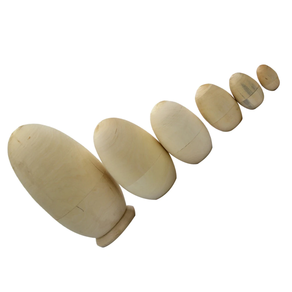 

6PCS DIY Matryoshka Crafts Wooden Russian Nesting Toy Creative DIY Matryoshka Decor Delicate DIY Matryoshka