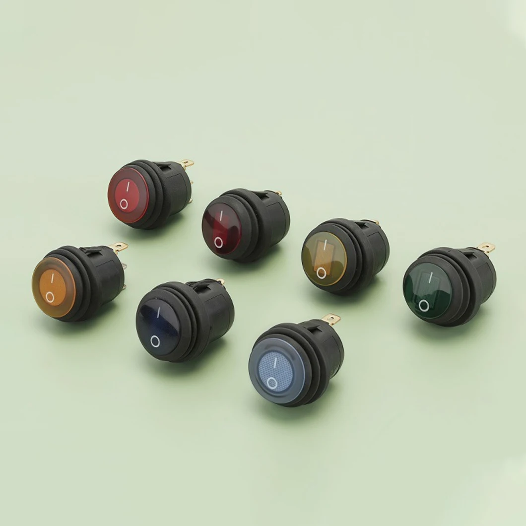 

50 шт./лот, заводская поставка KCD1, мини-водонепроницаемый кулисный тумблер ВКЛ-ВЫКЛ, 16A250VAC, пластиковый кулисный переключатель со светодиодной подсветкой