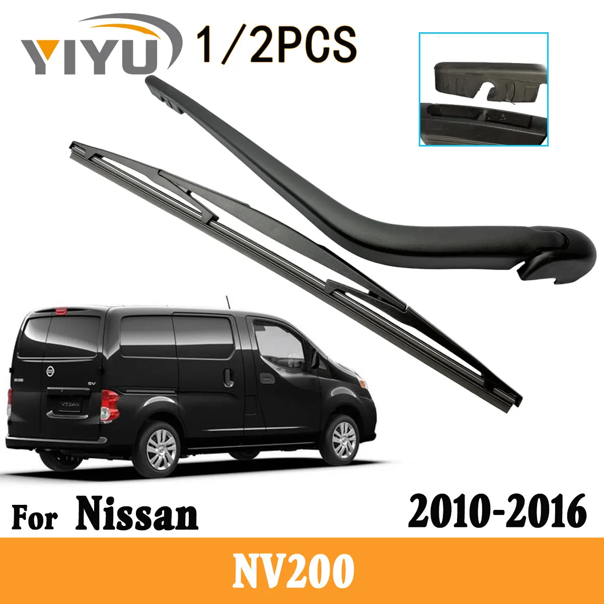 1/2PCS Hinten Wischer Klinge Wischer Arm Kit Für Nissan NV200 2010--2016 Windschutzscheibe Windschutz Hinten fenster Zubehör