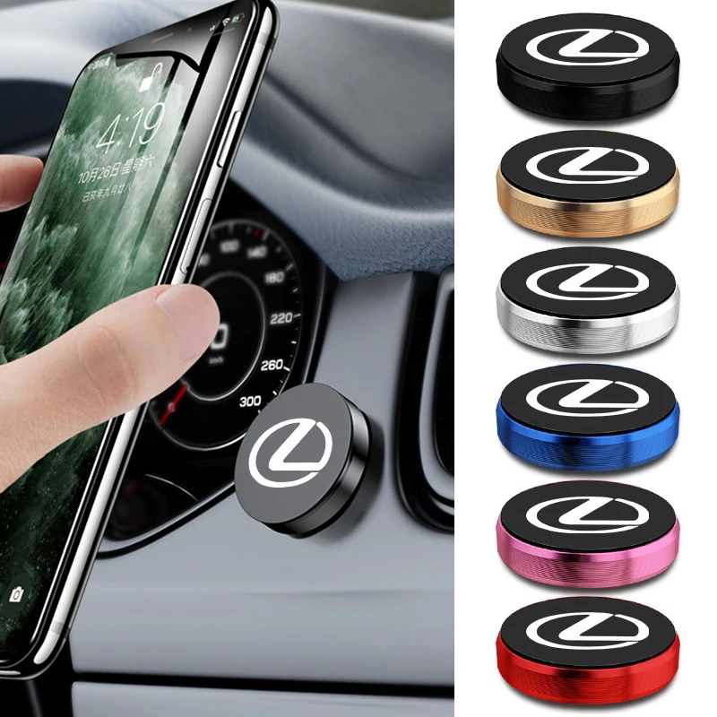 

Magnetic Car Phone Holder Round Strong Magnet Cellphone Stand Car Magnet Sticker For Lexus F SPORT GX460 Ct200h IS250 ES 220D