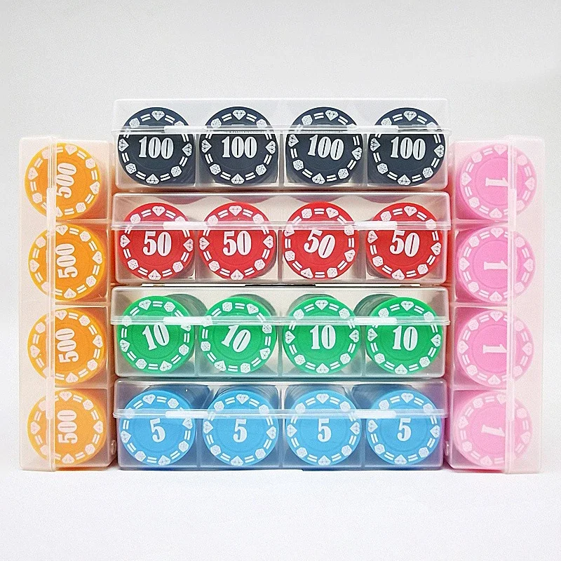 100pcs/set Texas Hold 'em Poker Baccarat Plastic Game Accessories Casino Club Multiple Combination Set  Entertainment Accessorie