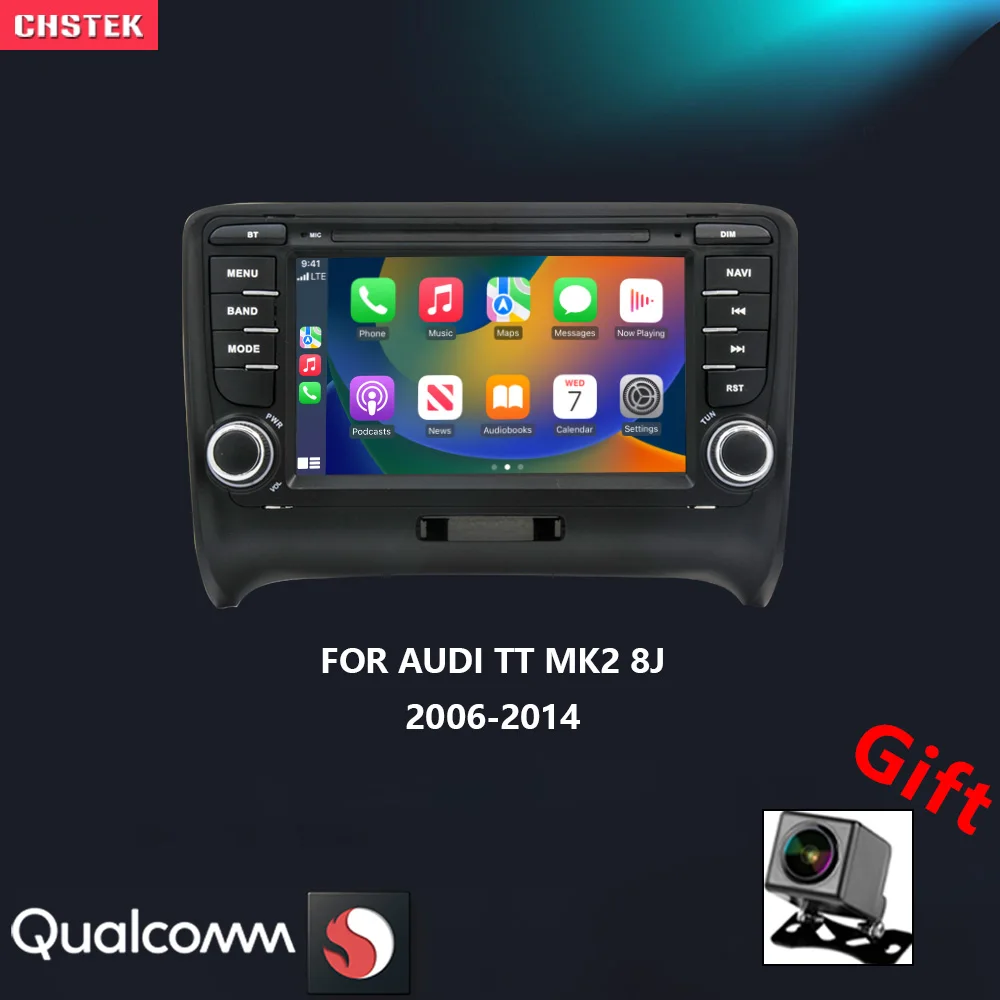 

CHSTEK Car Radio Android 13 Carplay For Audi TT MK2 8J 2006-2014 Multimedia Player Navigation Bluetooth WIFI 4G 256G Auto Stereo
