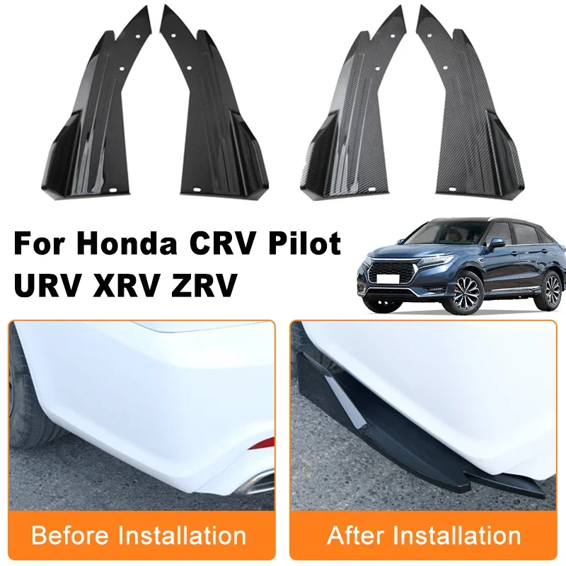 

Car Rear Bumper Spoiler Lip Diffuser Side Skirt Splitter Wrap Angle Anti-Crash Protection For Honda CRV Pilot URV XRV ZRV